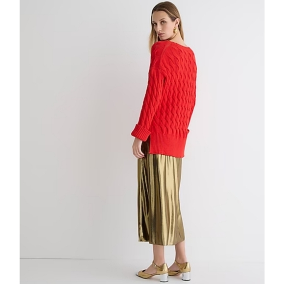 J.Crew Gwyneth slip skirt in gold lamé - Picture 2 of 12